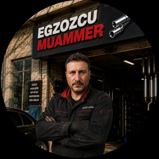 Muammer Öz Facebook profilindeki Egzozcu Muammer tabelalı atölye görseli